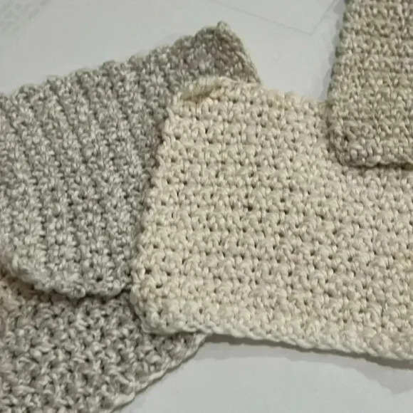 Handmade crochet face scrubbie , 4 piece - Picture 4 of 5